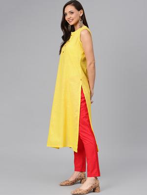 embroidered straight kurta - 16846370 - Standard Image - 2