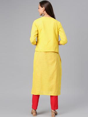 embroidered straight kurta - 16846370 - Standard Image - 3