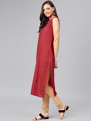 embroidered straight kurta - 16846372 - Standard Image - 2