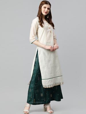 solid straight kurta - 16846611 - Standard Image - 2
