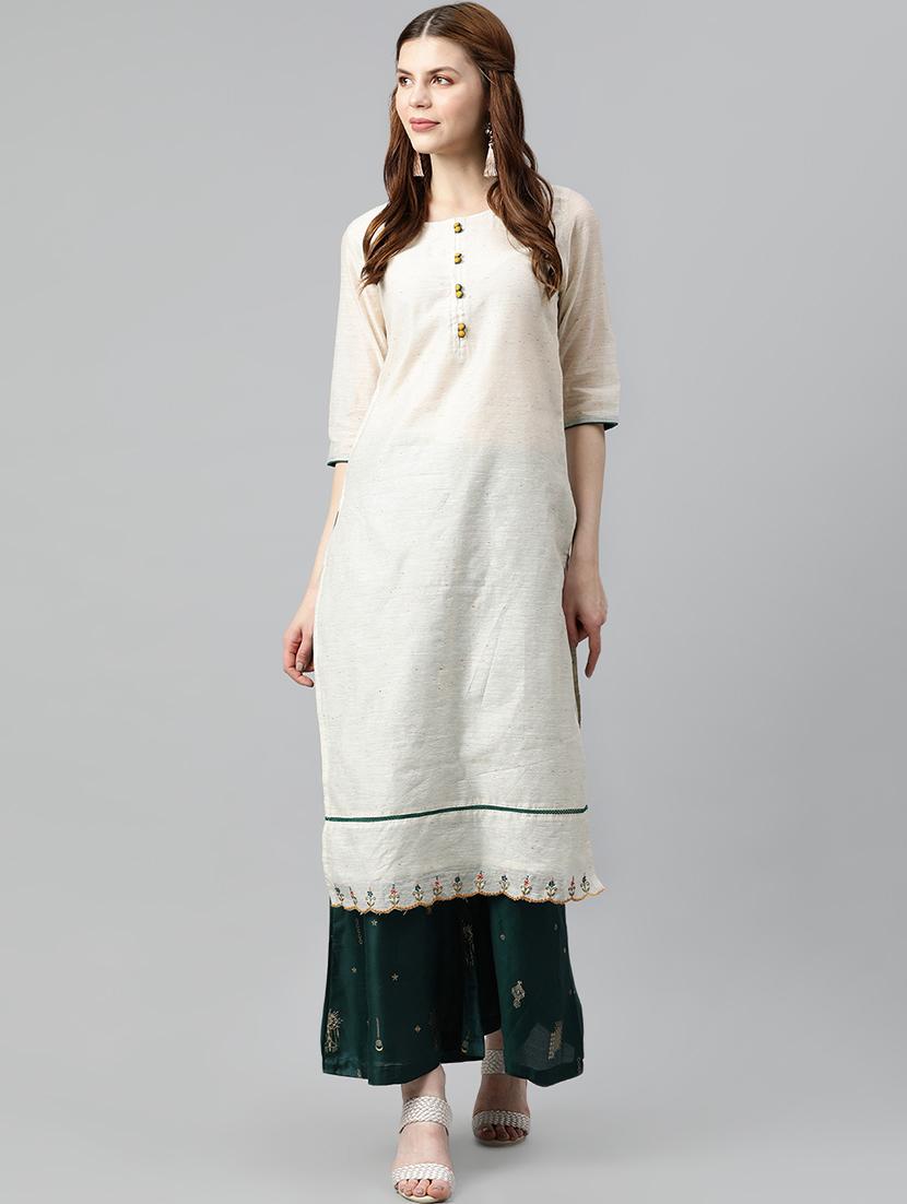solid straight kurta - 16846611 - Zoom Image - 1