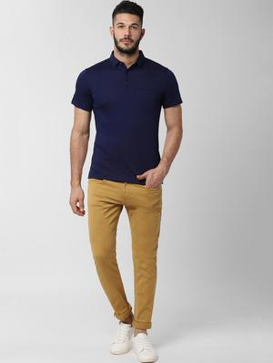 yellow solid plain jeans - 16846669 - Standard Image - 4