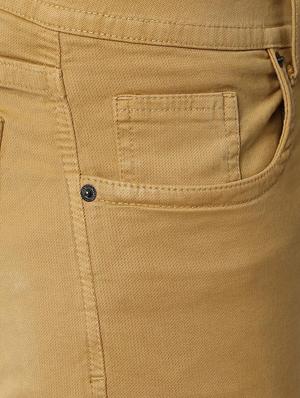yellow solid plain jeans - 16846669 - Standard Image - 5