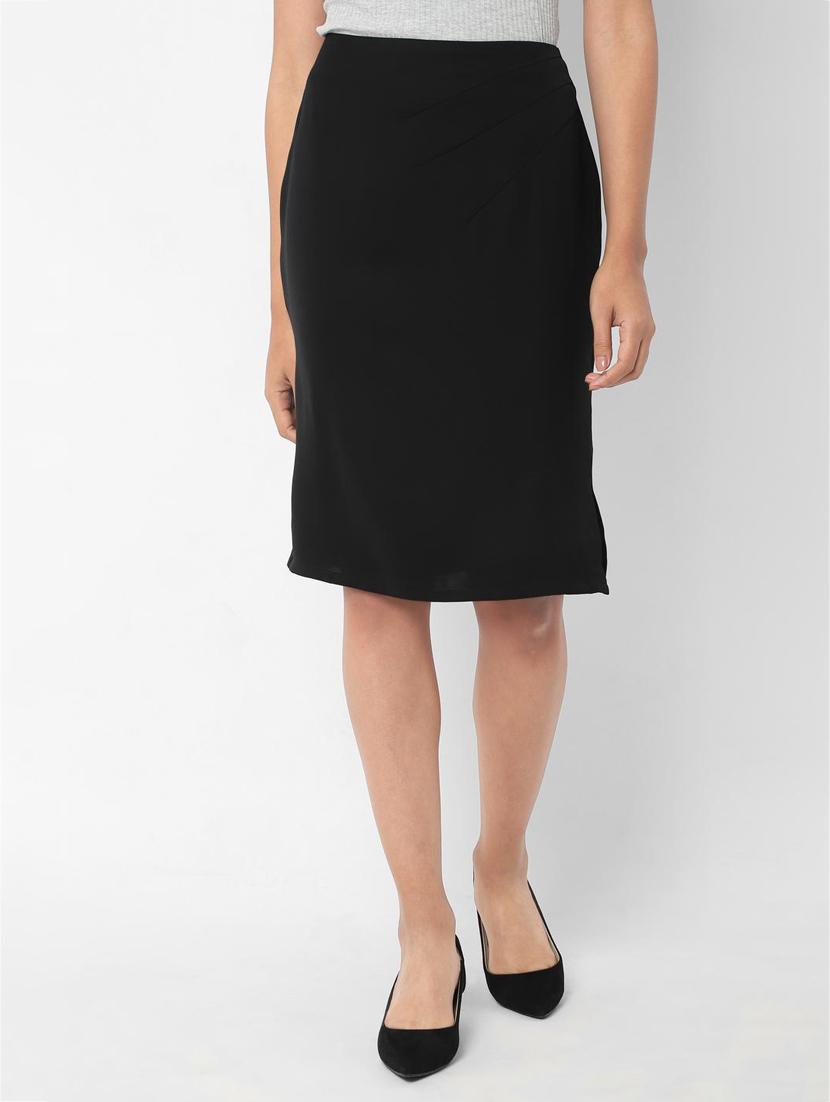 high rise solid straight skirt - 16846677 - Zoom Image - 1