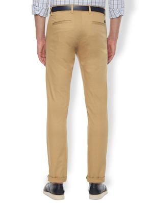 beige solid chinos - 16846735 - Standard Image - 2