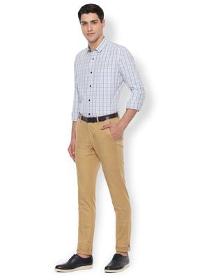 beige solid chinos - 16846735 - Standard Image - 3