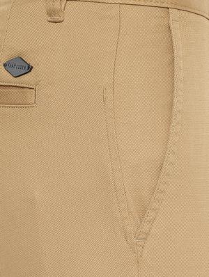 beige solid chinos - 16846735 - Standard Image - 4
