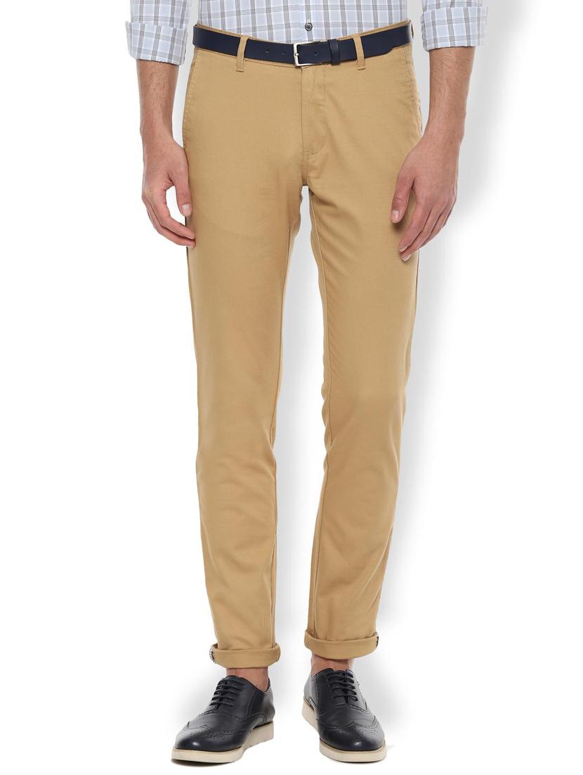 beige solid chinos - 16846735 - Zoom Image - 1