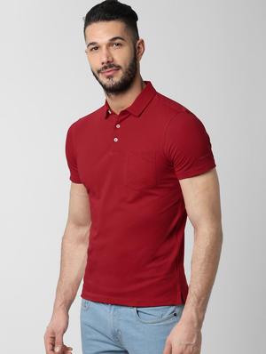 red solid polo t-shirt - 16846780 - Standard Image - 2