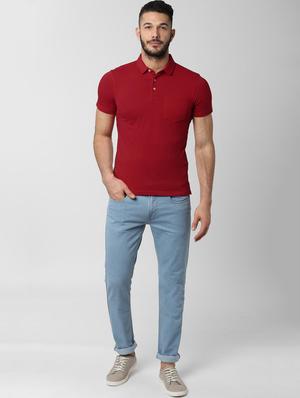 red solid polo t-shirt - 16846780 - Standard Image - 4