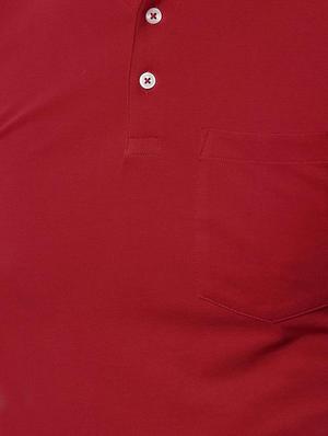 red solid polo t-shirt - 16846780 - Standard Image - 5