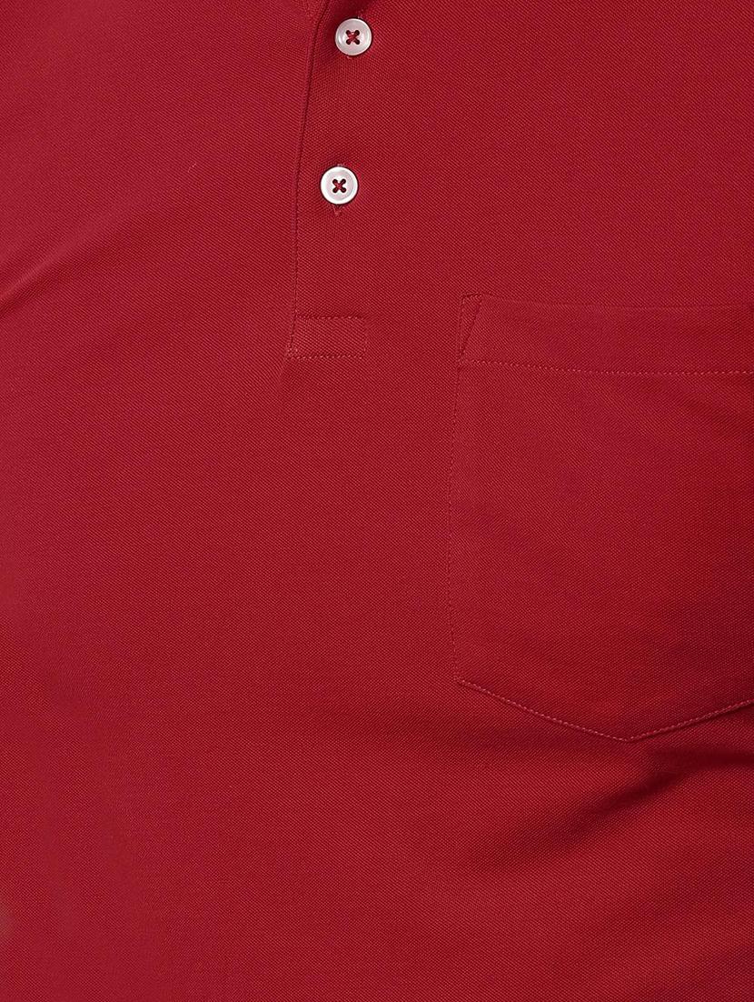 red solid polo t-shirt - 16846780 - Zoom Image - 5