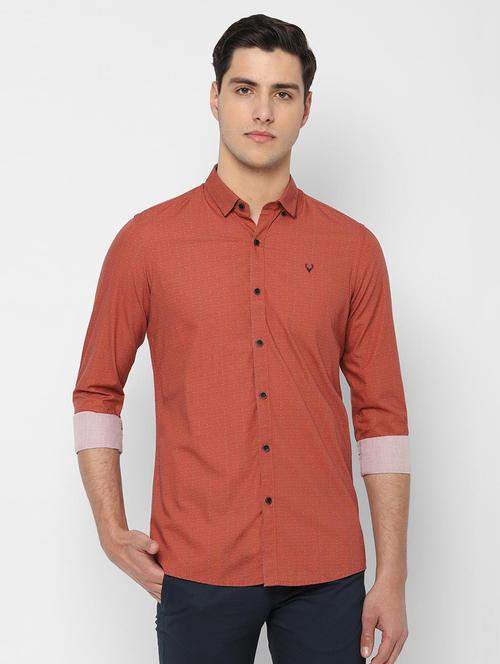 orange printed casual shirt - 16846832 - Standard Image - 1