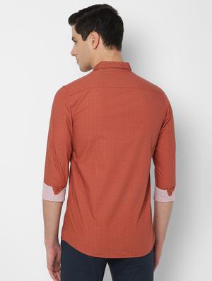 orange printed casual shirt - 16846832 - Standard Image - 2