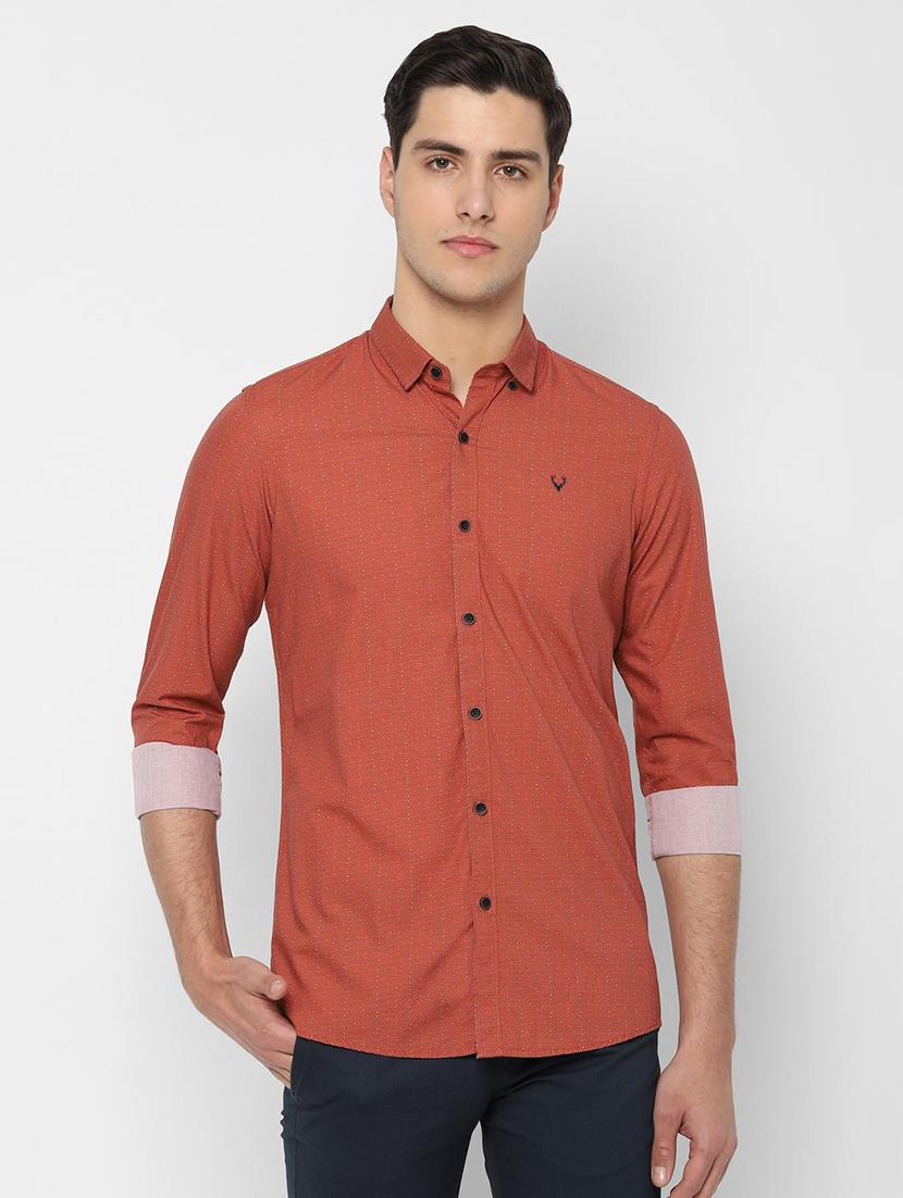 orange printed casual shirt - 16846832 - Zoom Image - 1