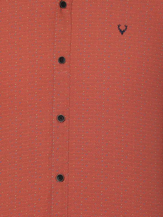 orange printed casual shirt - 16846832 - Zoom Image - 4