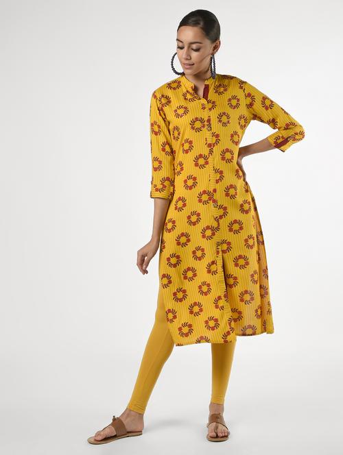 floral print straight kurta - 16847027 - Standard Image - 1
