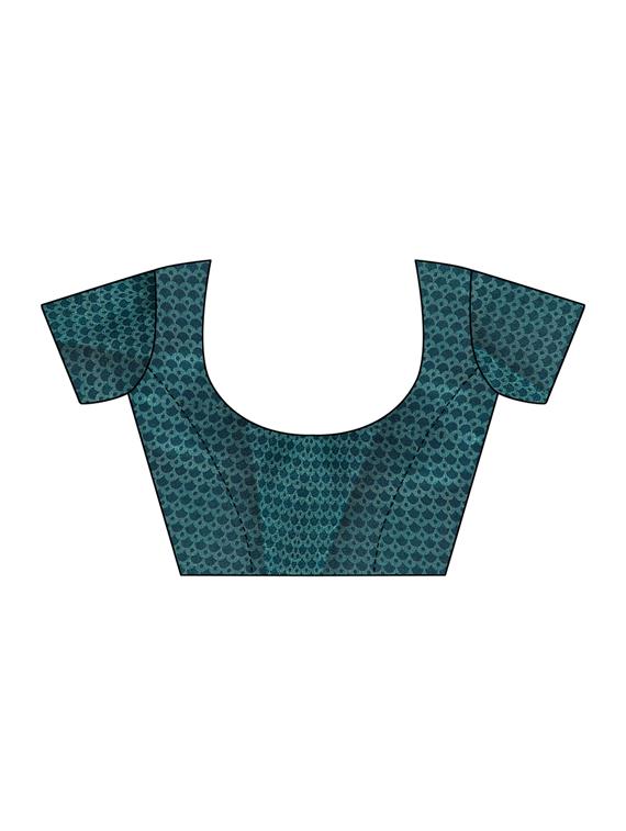 conversational bordered saree with blouse - 16847193 - Zoom Image - 2