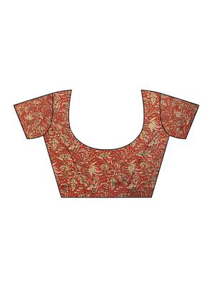 solid bordered saree with blouse - 16847221 - Standard Image - 3