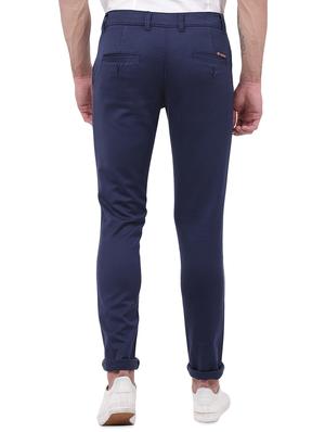 blue solid chinos - 16847276 - Standard Image - 3