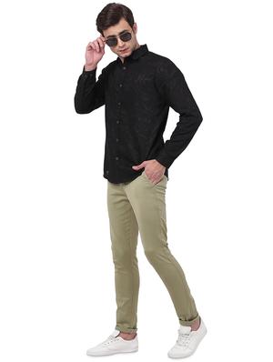 beige solid chinos - 16847277 - Standard Image - 4