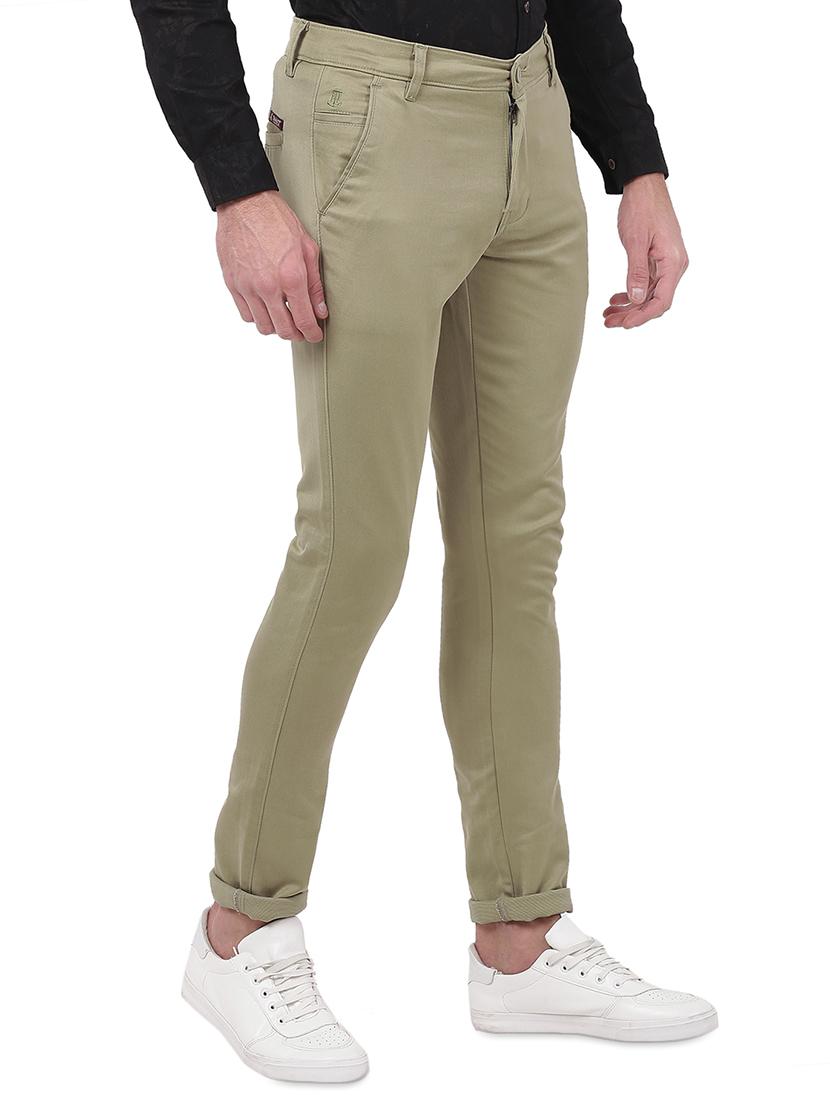 beige solid chinos - 16847277 - Zoom Image - 2