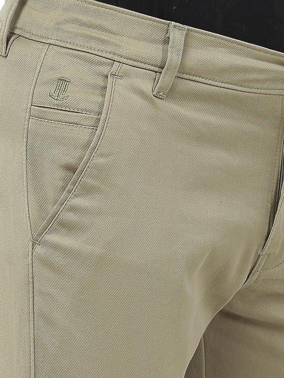 beige solid chinos - 16847277 - Zoom Image - 5