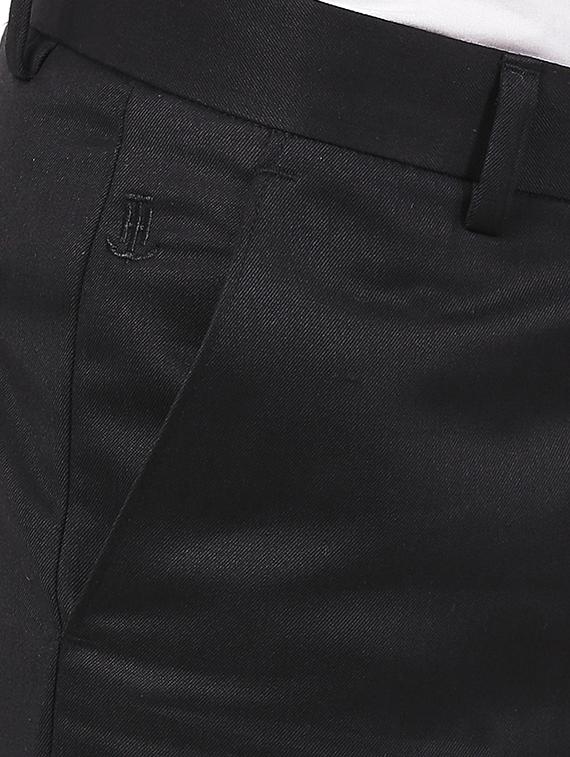 black solid flat front formal trouser - 16847278 - Zoom Image - 5