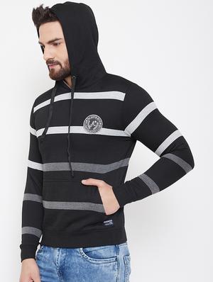 black fleece striped sweatshirt - 16847280 - Standard Image - 2