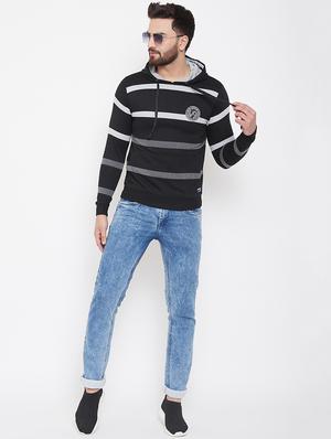 black fleece striped sweatshirt - 16847280 - Standard Image - 4