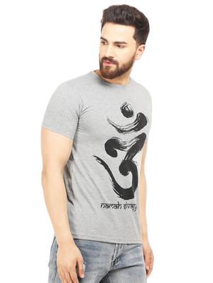 grey chest print t-shirt - 16847441 - Standard Image - 2