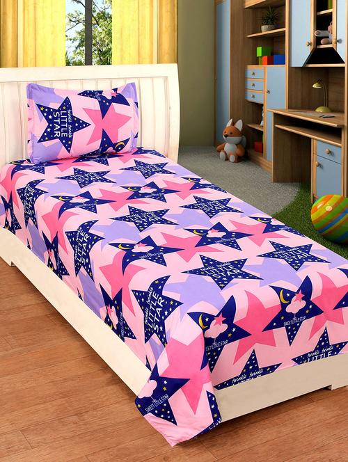 cotton single bed sheet with 1 pillow cover - 16847446 - Standard Image - 1