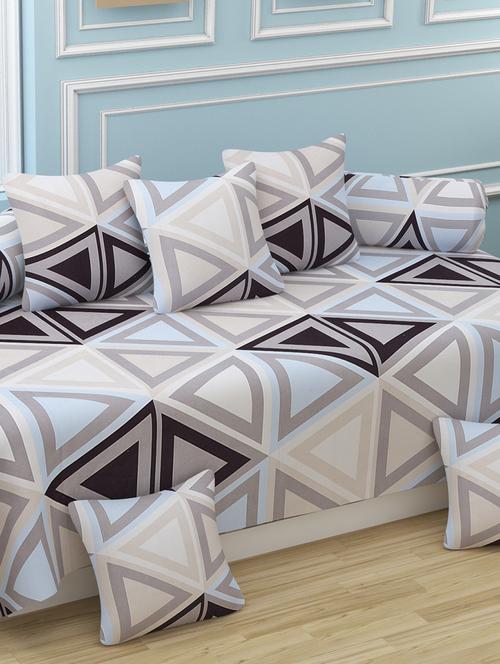 1 cotton single bedsheet with 5 cushion covers & 2 boosters - 16847450 - Standard Image - 1