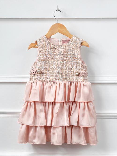 pink polyester frock - 16847477 - Very Small Image - 1