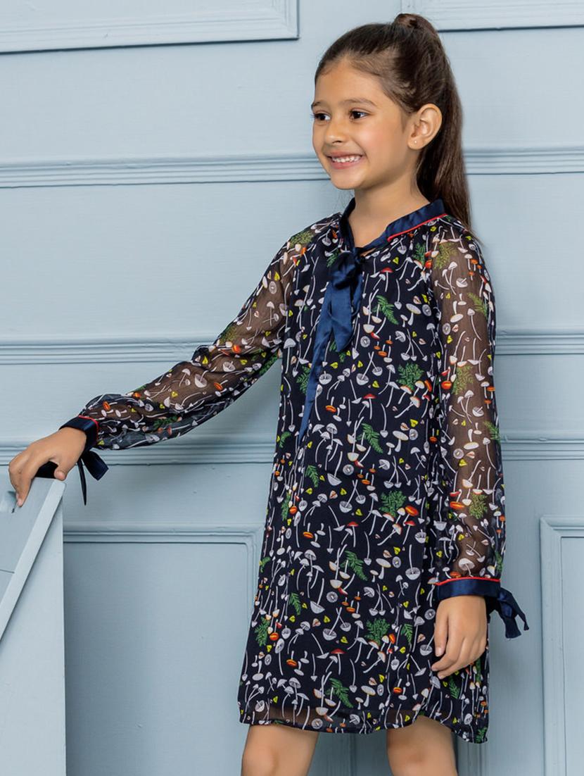 blue polyester frock - 16847482 - Zoom Image - 2