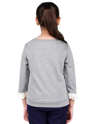 grey cotton blend regular top - 16847490 - Standard Image - 3