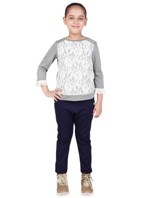 grey cotton blend regular top - 16847490 - Standard Image - 4