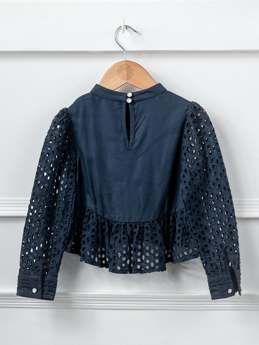 blue viscose regular top - 16847493 - Zoom Image - 2
