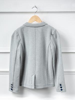 grey cotton blazer jacket - 16847657 - Standard Image - 2