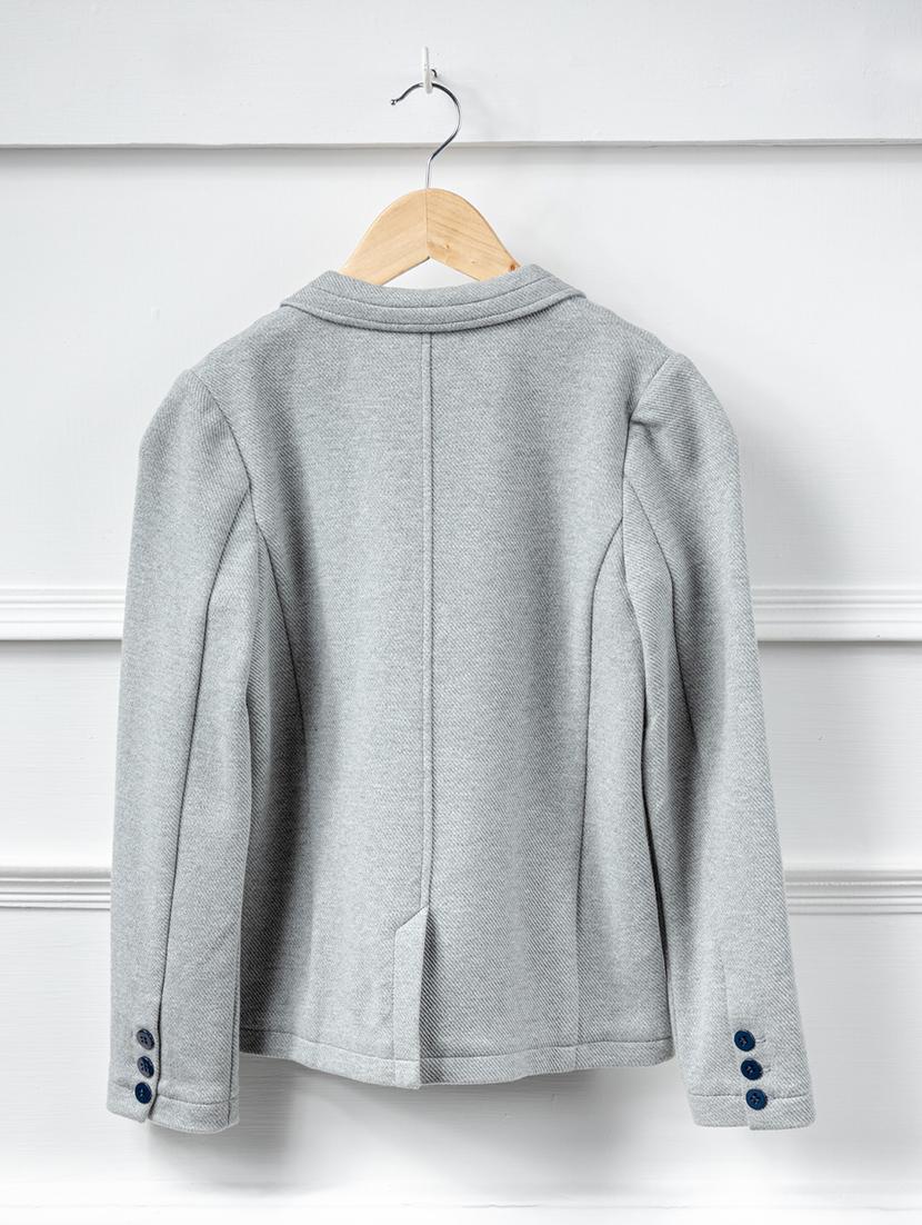 grey cotton blazer jacket - 16847657 - Zoom Image - 2