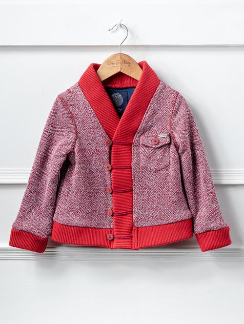 red cotton quilted jacket - 16847659 - Standard Image - 1