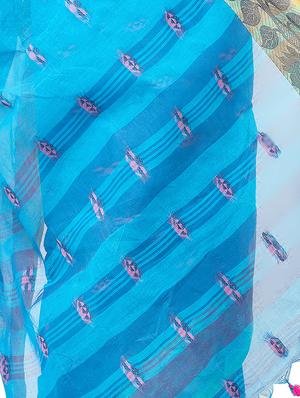 bordered tant saree - 16847714 - Standard Image - 3