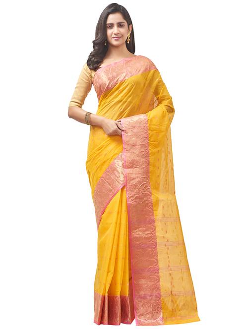 bordered tant saree - 16847727 - Standard Image - 1
