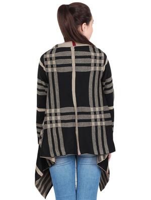 checkered asymmetric shrug - 16847754 - Standard Image - 3