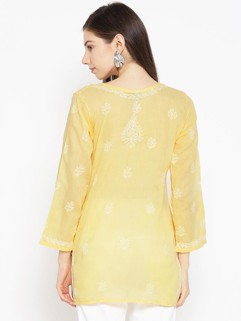 chikankari straight kurti - 16847878 - Zoom Image - 3