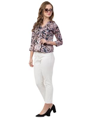 v-neck floral top - 16847954 - Standard Image - 4