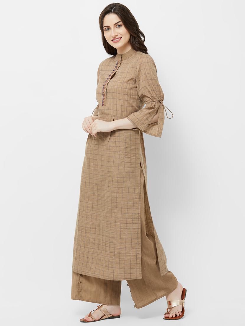 solid straight kurta - 16847961 - Zoom Image - 2