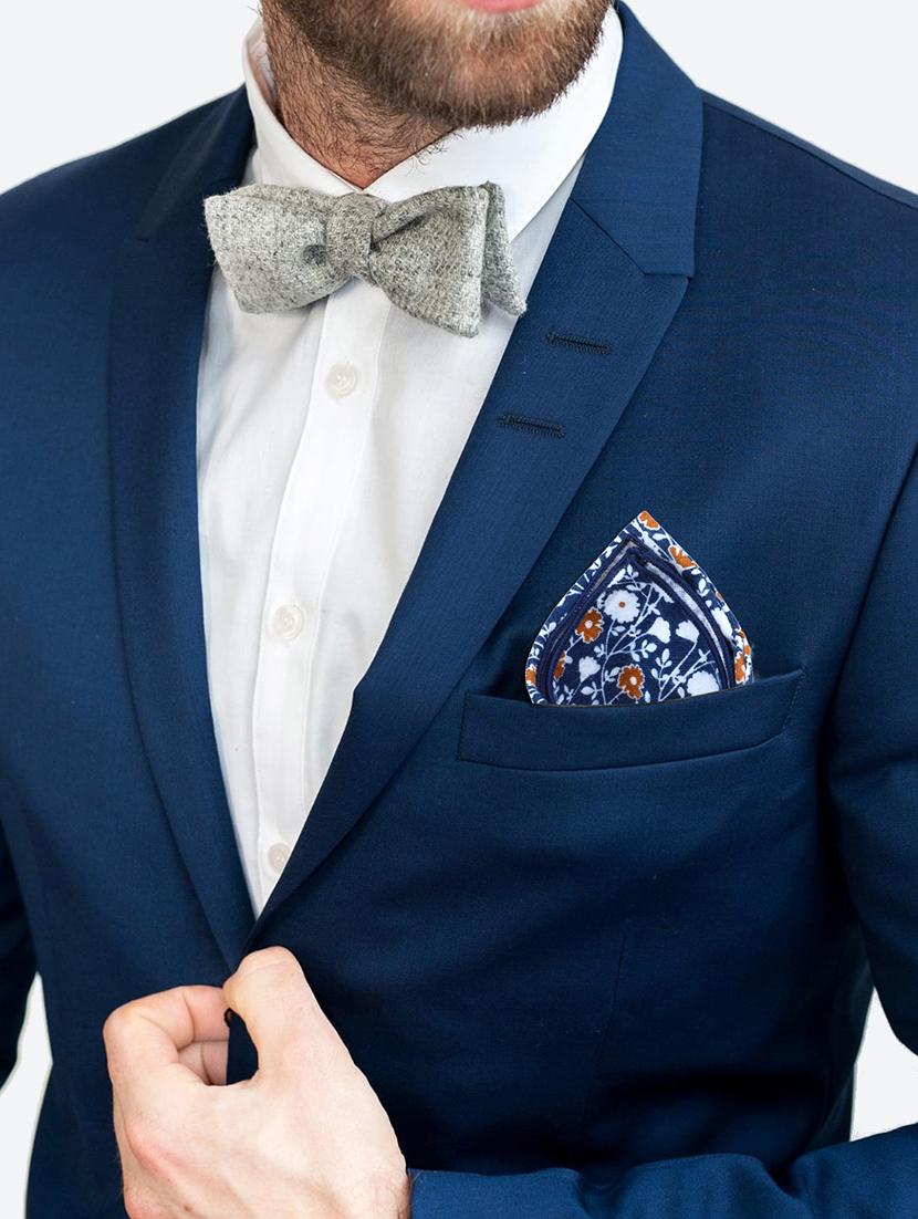 blue cotton pocketsquare - 16847968 - Zoom Image - 3