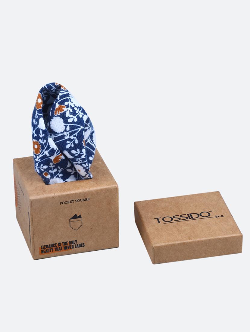 blue cotton pocketsquare - 16847968 - Zoom Image - 4