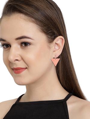 gold metal drop earring - 16848037 - Standard Image - 3